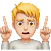 holding up middle fingers with mad face sticker