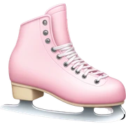 pastel pink ice skates sticker