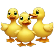 three sweet ducks sticker