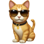 Cat with sunglasses sticker