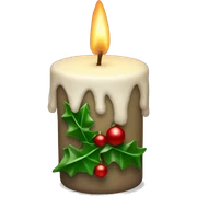 christmas candle sticker