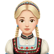 norwegian traditional bunad dress sticker