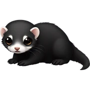 goth ferret sticker