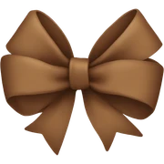 Brown bow sticker