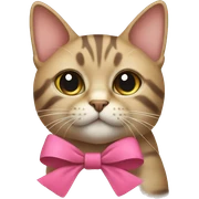 Cat with a bow sticker