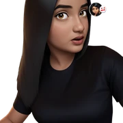 realistic portrait of girl sticker
