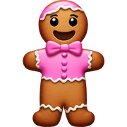 Pink gingerbread man sticker