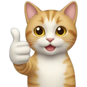 cat thumbs up sticker