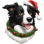 Border collie Christmas  sticker