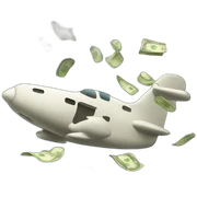 Flying money sticker