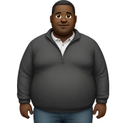 fat black man sticker