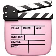 Light pink film clapper sticker