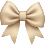 Beige bow sticker