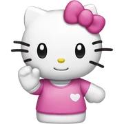 hello kitty saying hi  sticker