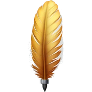 feather pen sticker