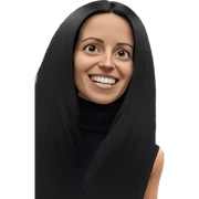 happy girl with black hair sticker