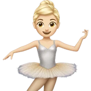 Blonde ballerina in a sparkly winter dance costume sticker