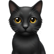 Gato negro y gato blanco con pelo largo sticker
