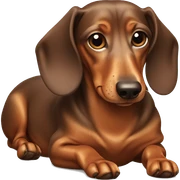dachshund dog curled up sticker