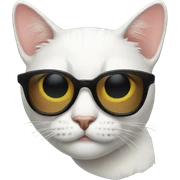 Cat with sunglasses sticker