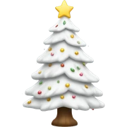 white christmas tree sticker