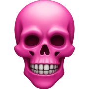Pink skull sticker