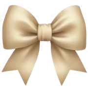 Beige bow sticker