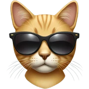 Cat with sunglasses sticker