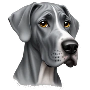 great dane grey sticker