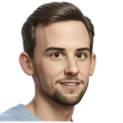 smiling boy with beard portrait sticker