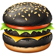 all black burger sticker