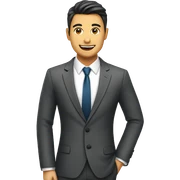 people wearing suit stadning infront of office sticker