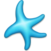 Beach blue star water sticker