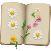 open journal with flower stickers sticker