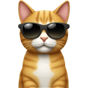 Cat with sunglasses sticker