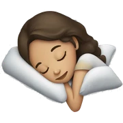 Brunette girl sleeping sticker