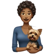 Woman-with-yorkie sticker