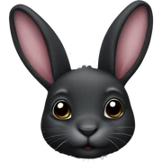 Black bunny sticker