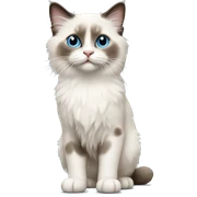 Ragdoll kitten standing sticker