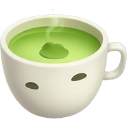 Matcha tea in a aesthetic cup  sticker