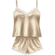 beige satin camisole pajam sticker