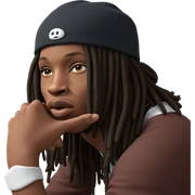 thoughtful boy in a beanie sticker