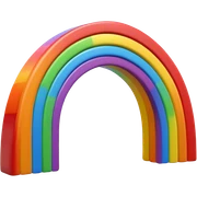 3D rendering rainbow sticker