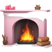 Winter Pink FirePlace sticker