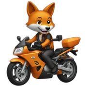 Renard sur moto sticker