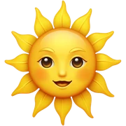 Realistic sun sticker