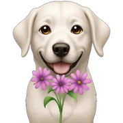 Flower with a dog sticker