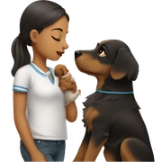 girl kiss dog sticker