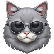 Cat with sunglasses sticker