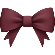 burgundy bow sticker